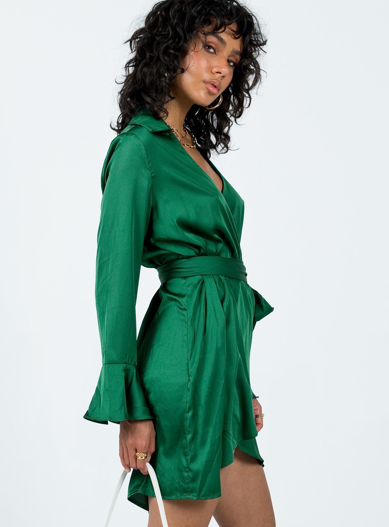 Princess polly 2025 green wrap dress