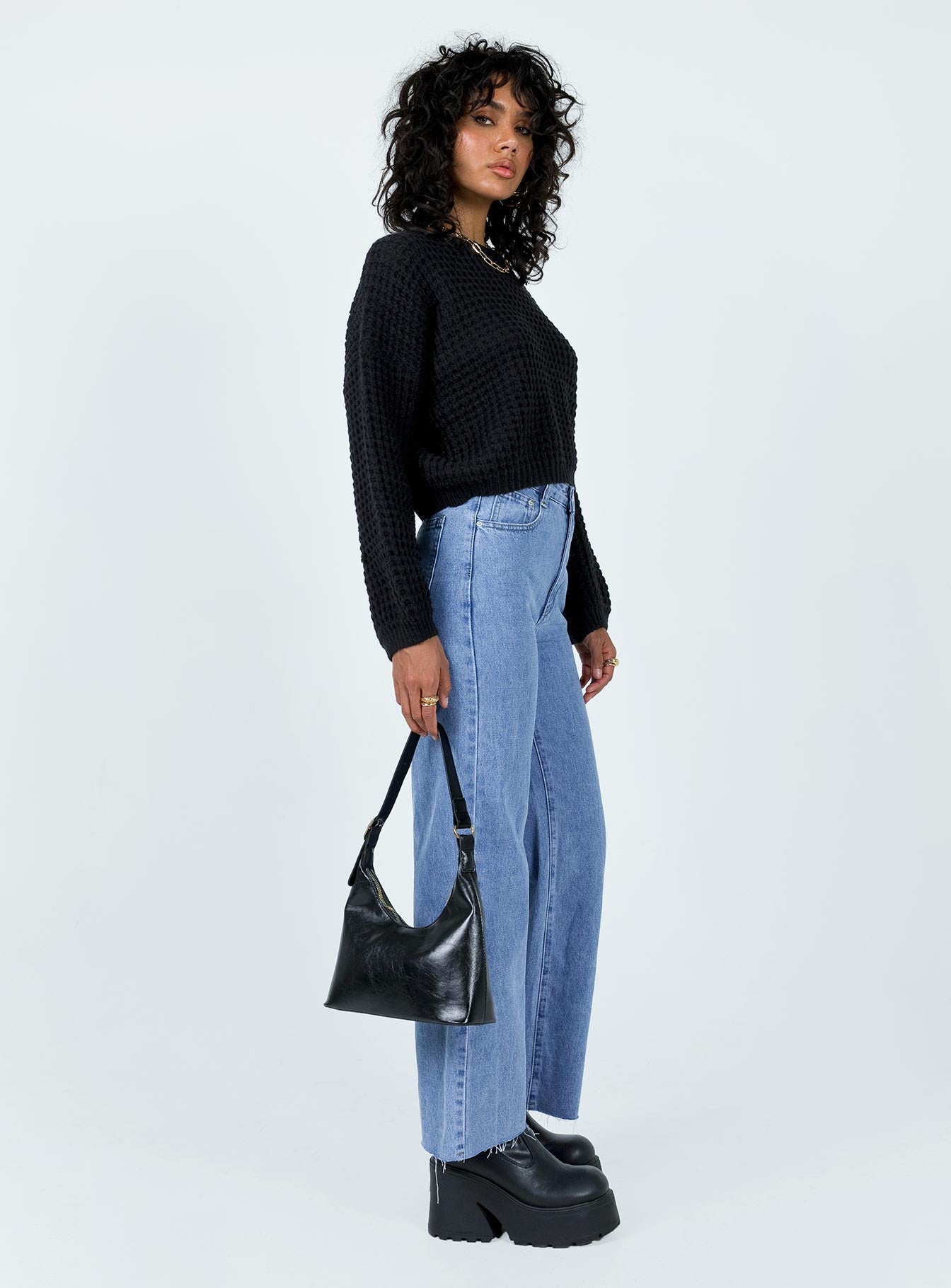 product Princess Polly High Waisted  Boundless Denim Jeans Mid Wash