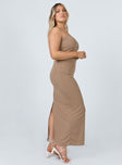 product Princess Polly Asymmetric Neckline  Charm Strapless Maxi Dress Brown