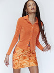 Theordore Mini Skirt Orange