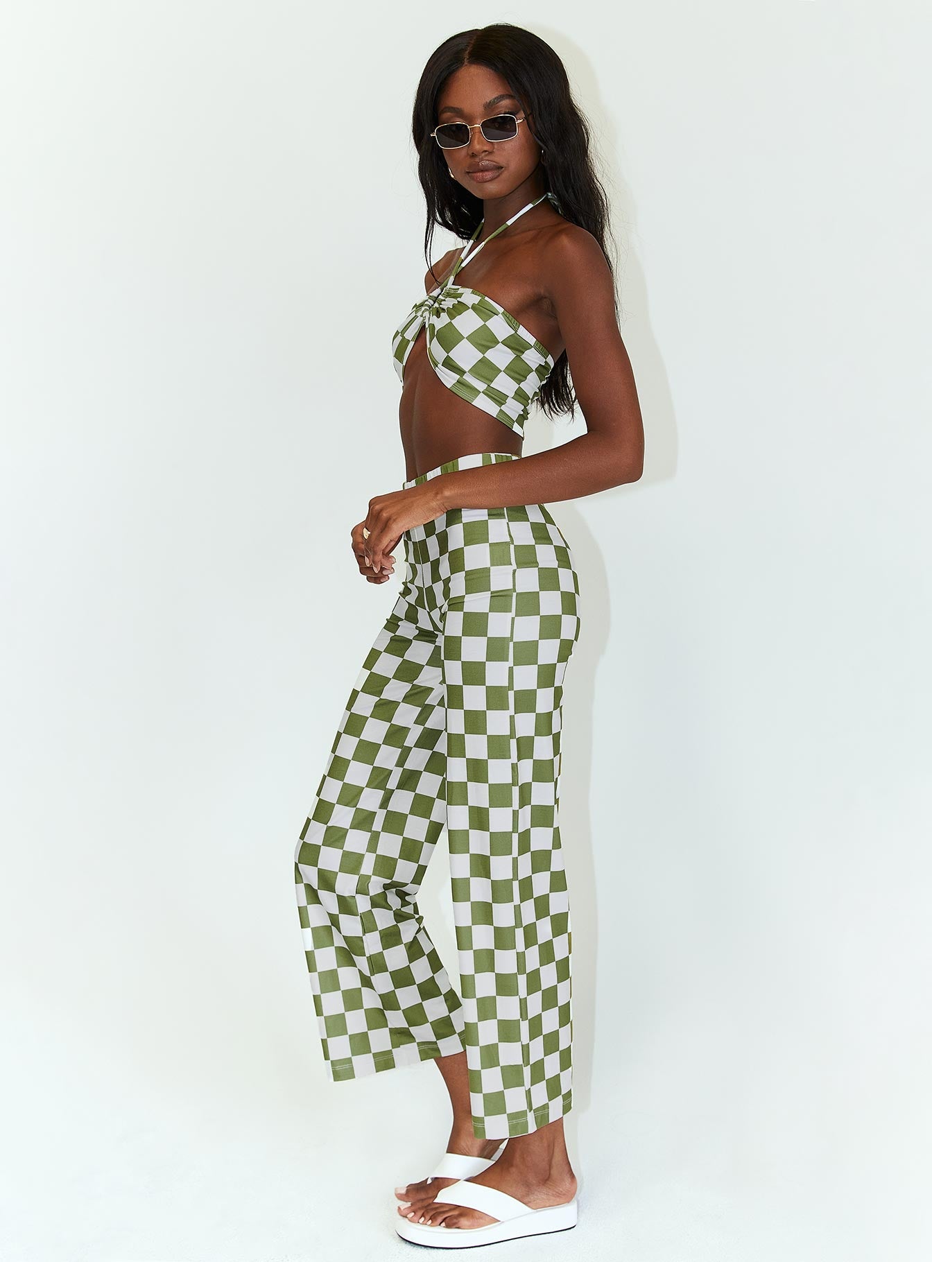 Latiana Set Green Checkerboard