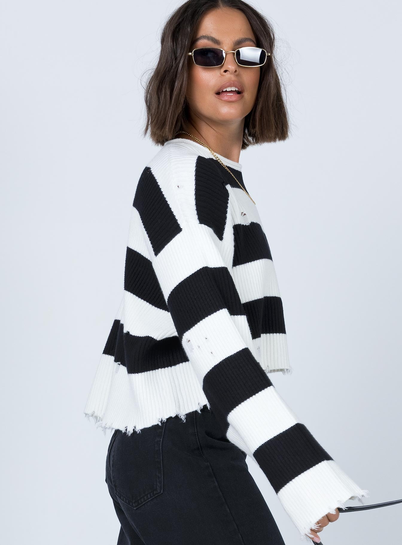 London Bridge Sweater White/Black