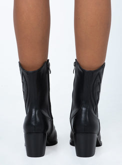 Dominique Cowboy Boots Black