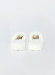 Sandals Faux fur material Single upper Rounded toe