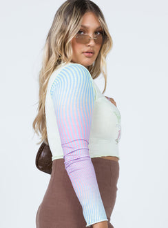 side view of model wearing Princess Polly Luca Top Multi 