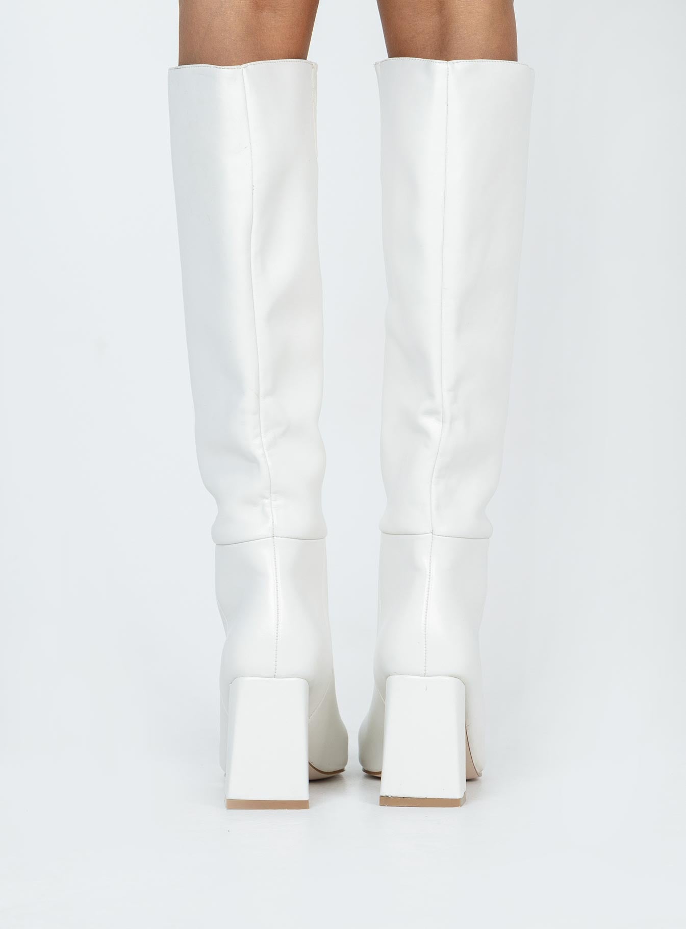 Vesper Knee High Boots White