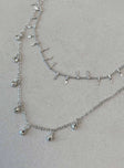 Necklace Silver toned Choker style Fixed chains - these cannot be worn separately Diamante detail Lobster clasp fastening
