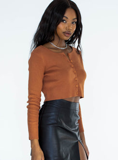 product Princess Polly Short Sleeves Crew Neck  The Michael Top Brown