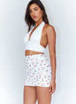 Selby Mini Skirt White Floral Princess Polly  