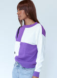 Olessia Sweater White / Purple