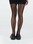 Stockings Sheer design  Detail stitching  High waisted  Elasticated waistband   Good stretch  