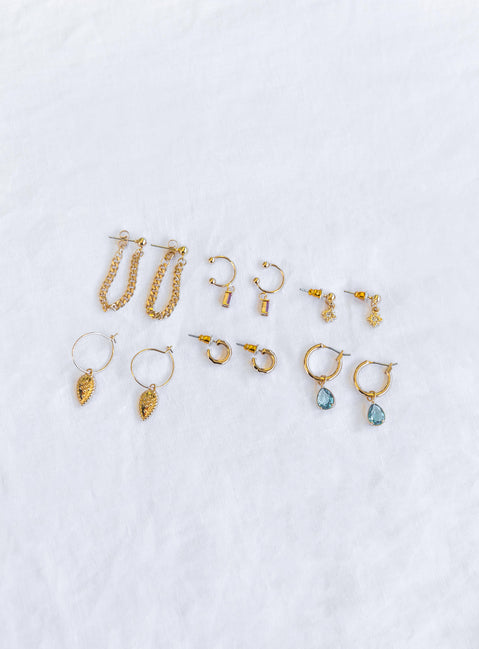 Foster Earrings Pack Gold / Multi