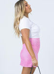 Selby Mini Skirt Pink Leopard
