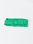 Green headband 100% cotton  Thick design Double lined Elasticated