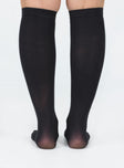 Knee high socks  Delicate material - wear with care  Elasticated cuff  Semi-sheer Good stretch  