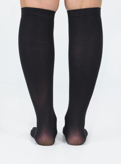 Knee high socks  Delicate material - wear with care  Elasticated cuff  Semi-sheer Good stretch  