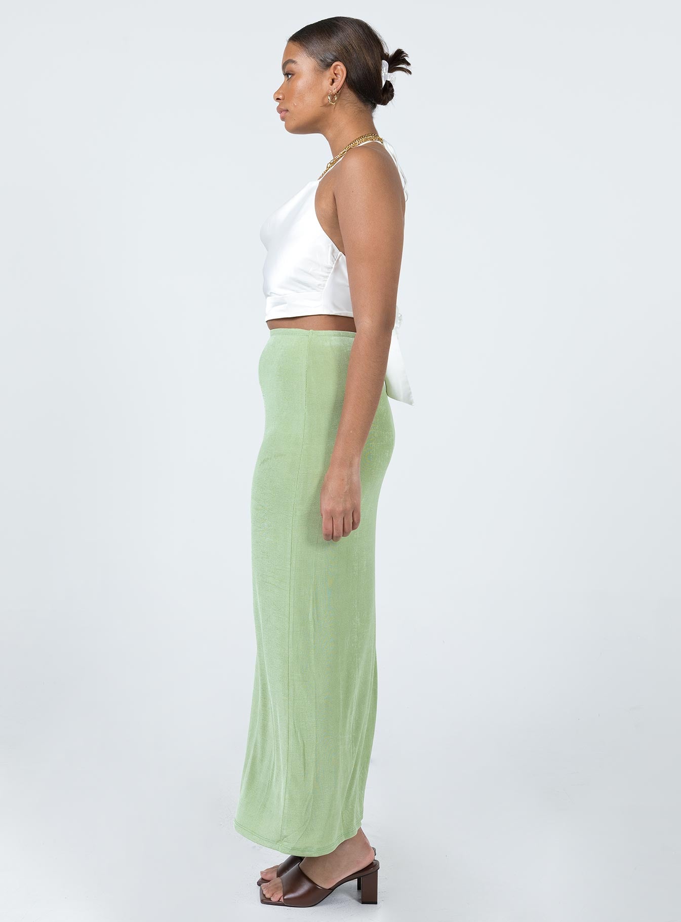 product Harriette Maxi Skirt Sage Princess Polly  Maxi 