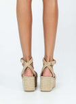 Tavo Espadrille Platform Sandals Natural