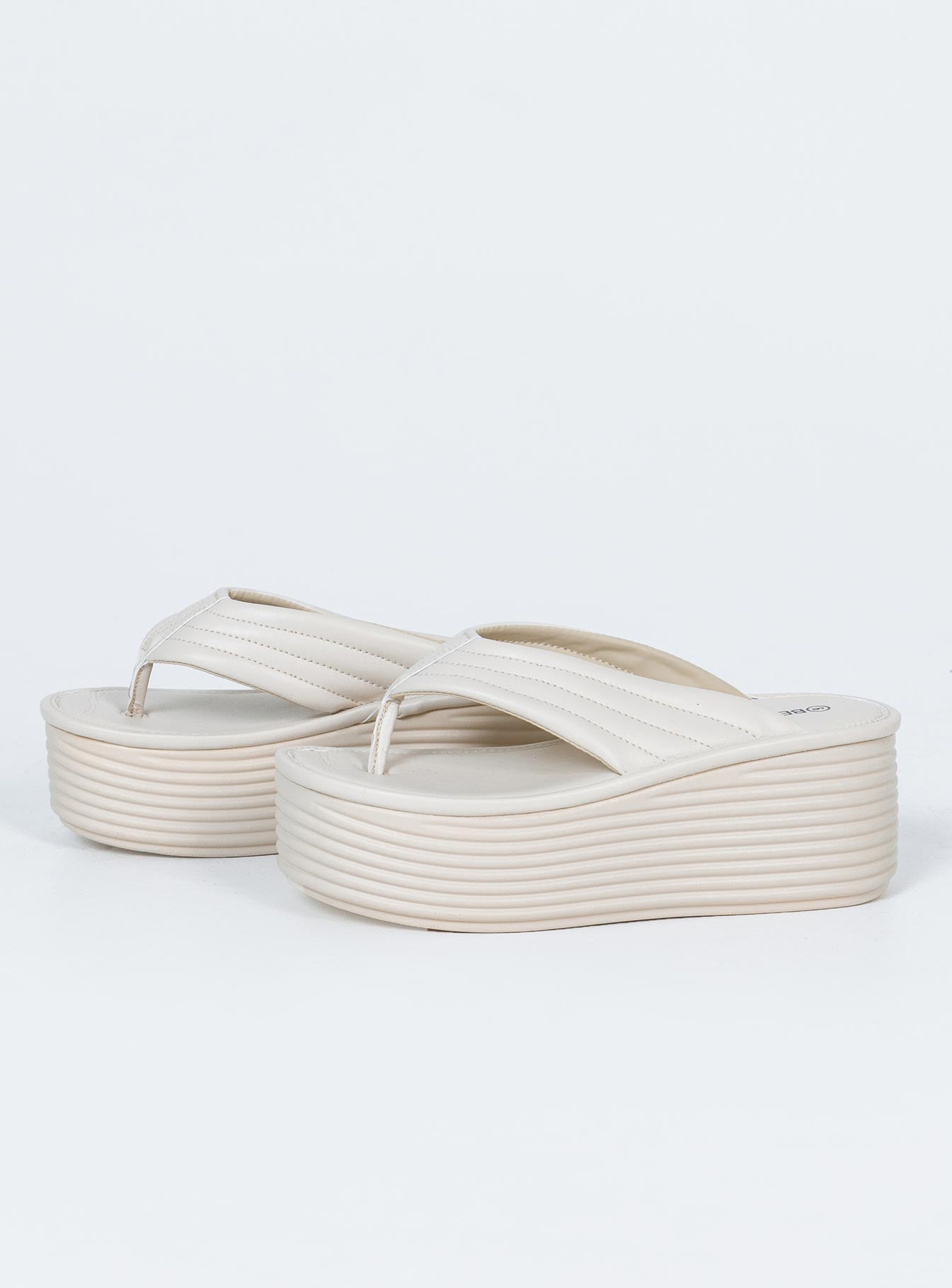 Lola Platform Sandals Beige