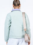 Oversized jacket Padded material  Classic collar  Zip front fastening  Twin hip pockets  Drawstring waist 