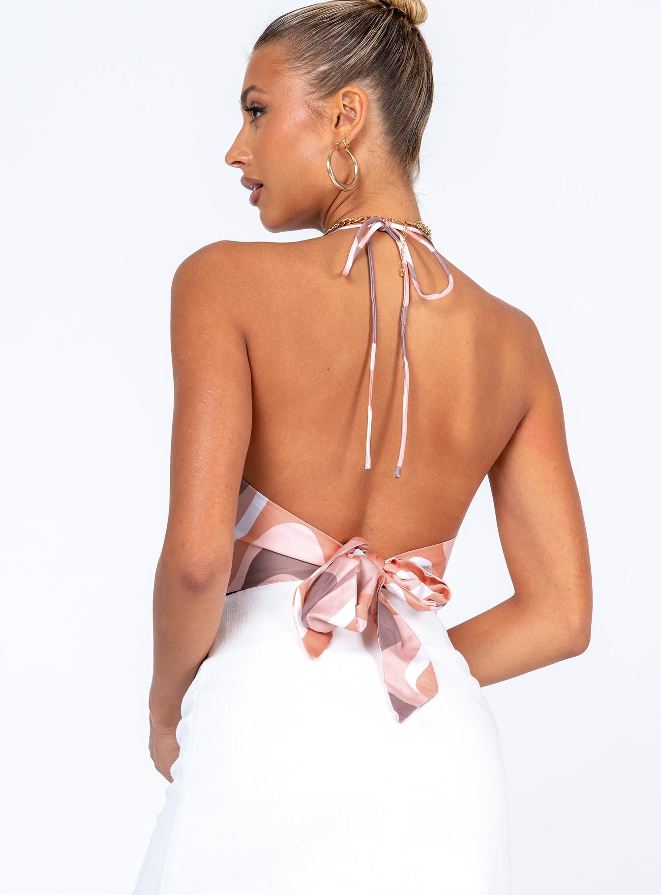 back view of model wearing Princess Polly Schae Top Multi 