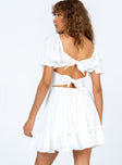 Princess Polly Square Neck  Starley Mini Dress White