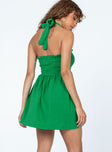 Princess Polly Square Neck  Rhea Mini Dress Green