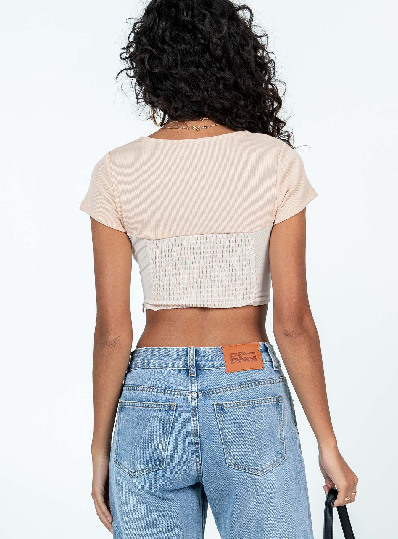 product Princess Polly Short Sleeves Sweetheart  Not Your Baby Corset Cream