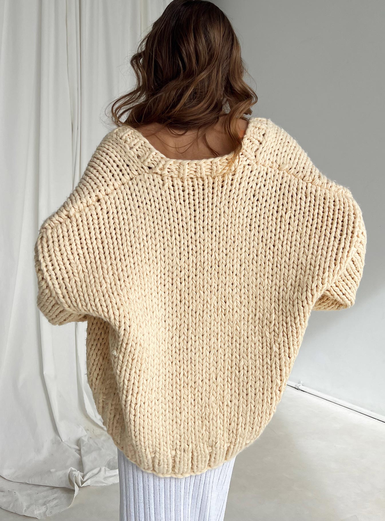 Cream chunky sale knit cardigan