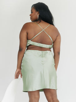 product Princess Polly Cowl Neck Cowl Neck  Jemma Mini Dress Sage Curve