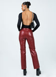 product Princess Polly High Waisted Pants  Macey Pants Burgundy