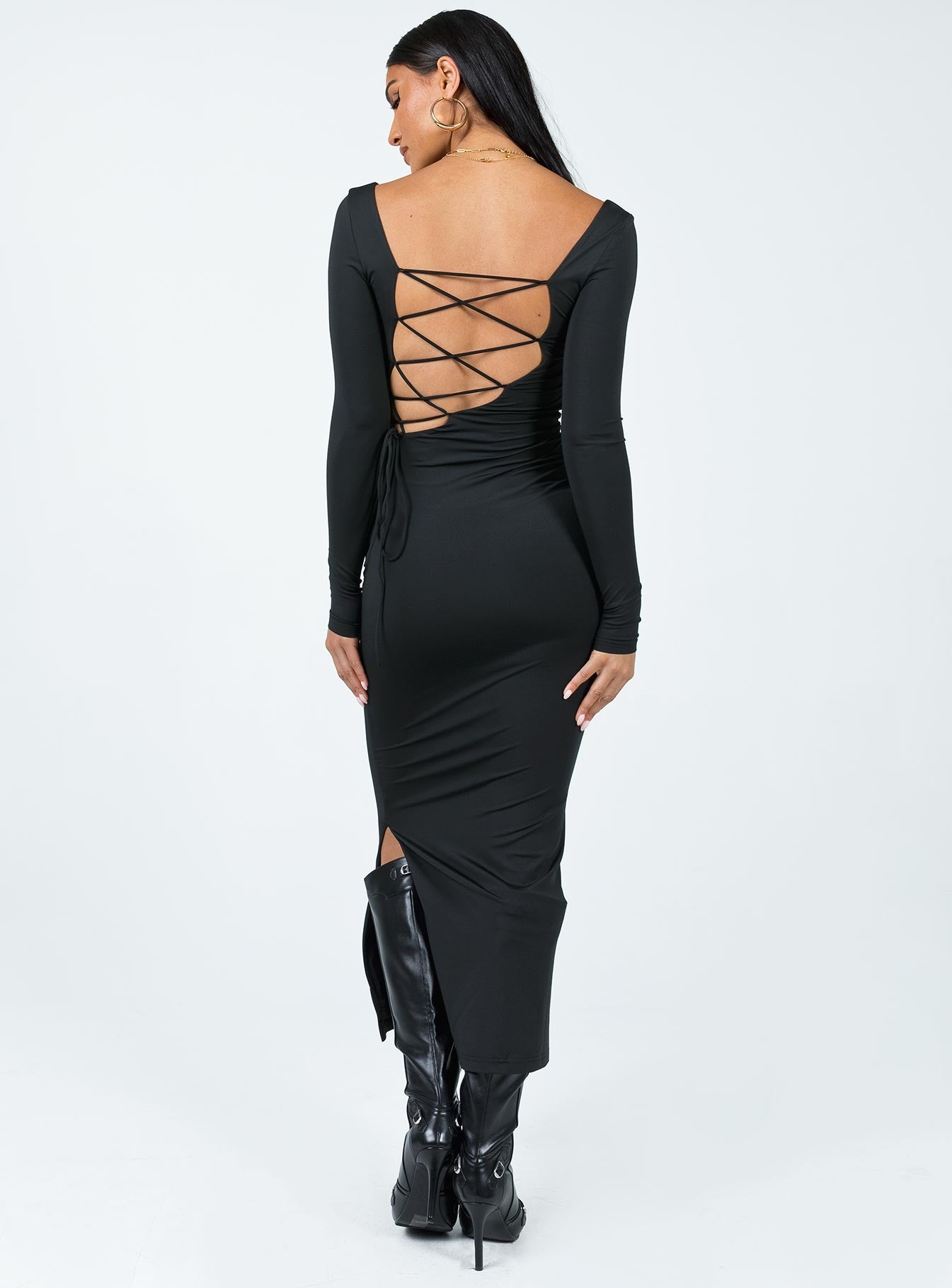 Burlington Long Sleeve Maxi Dress Black