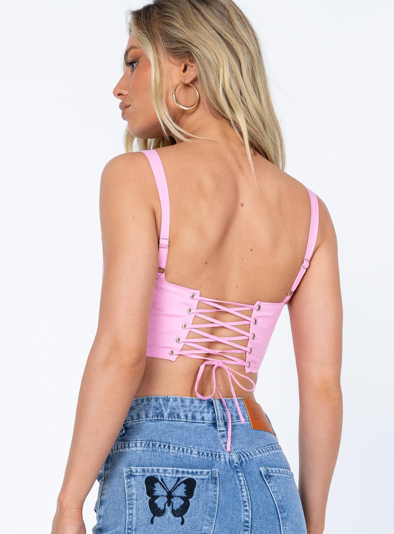 product Princess Polly Sleeveless Square Neck  Etta Top Pink