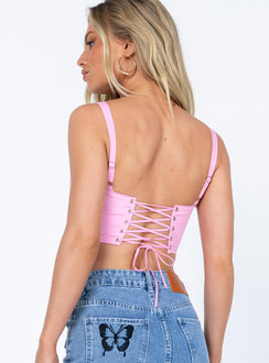 product Princess Polly Sleeveless Square Neck  Etta Top Pink