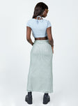 back view of model wearing Princess Polly Cheriee Maxi Skirt Green 