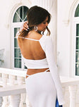 product Princess Polly Sleeveless High Neck  Mala Sheer Long Sleeve Top White