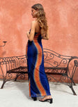 Front view of model wearing  front Princess Polly High Neck  Luela Maxi Dress Multi