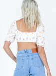 Caribou Top White Floral