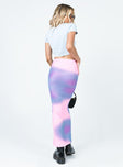 Ryleee Low Rise Blurred Maxi Skirt Pink