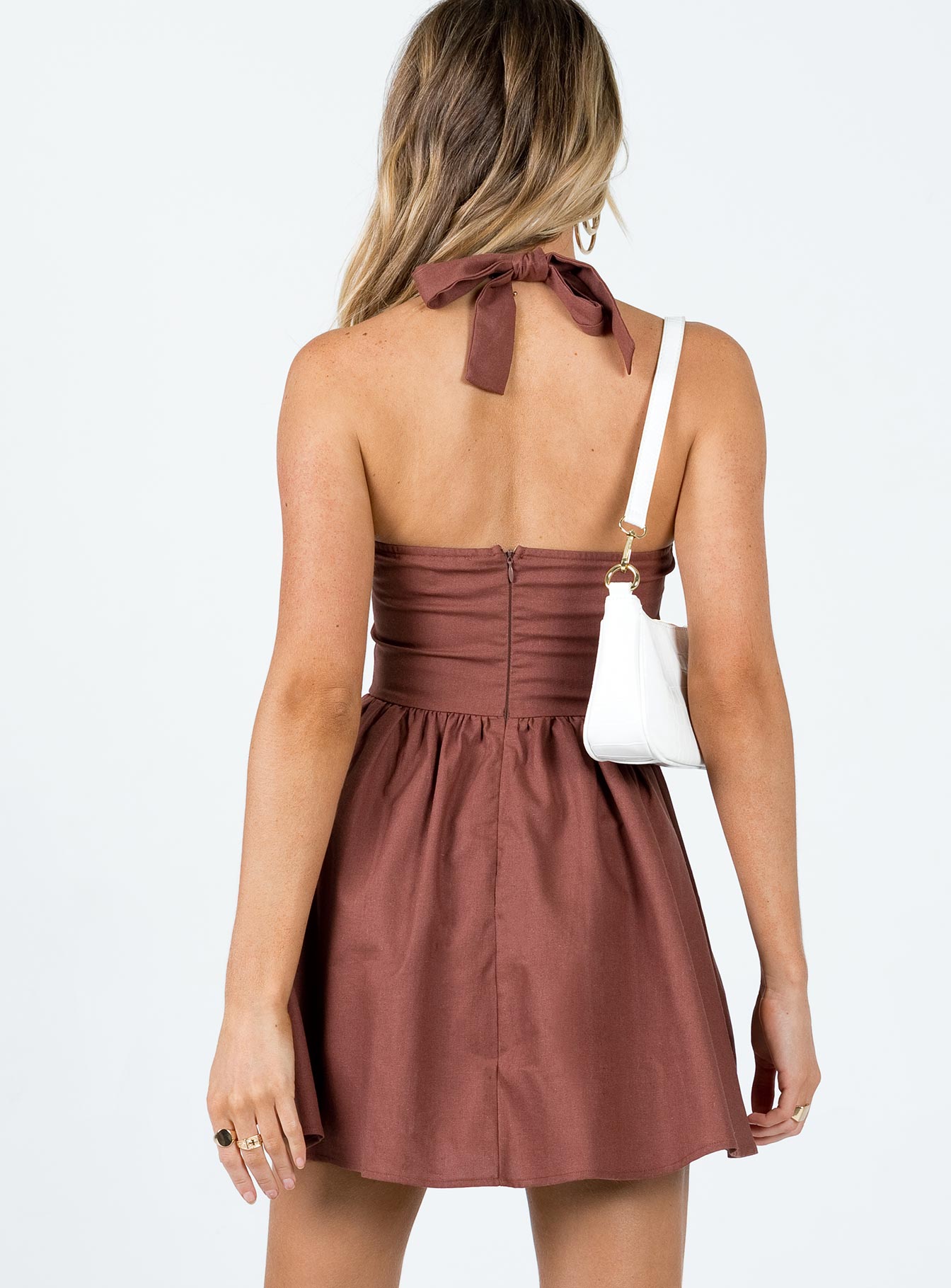 Lyle Mini Dress Brown | Princess Polly Lyle Mini Dress Brown | Princess Polly