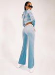 product Princess Polly  Velour Track Pant Blue