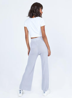 back view of model wearing Princess Polly Majid Pants Blue 