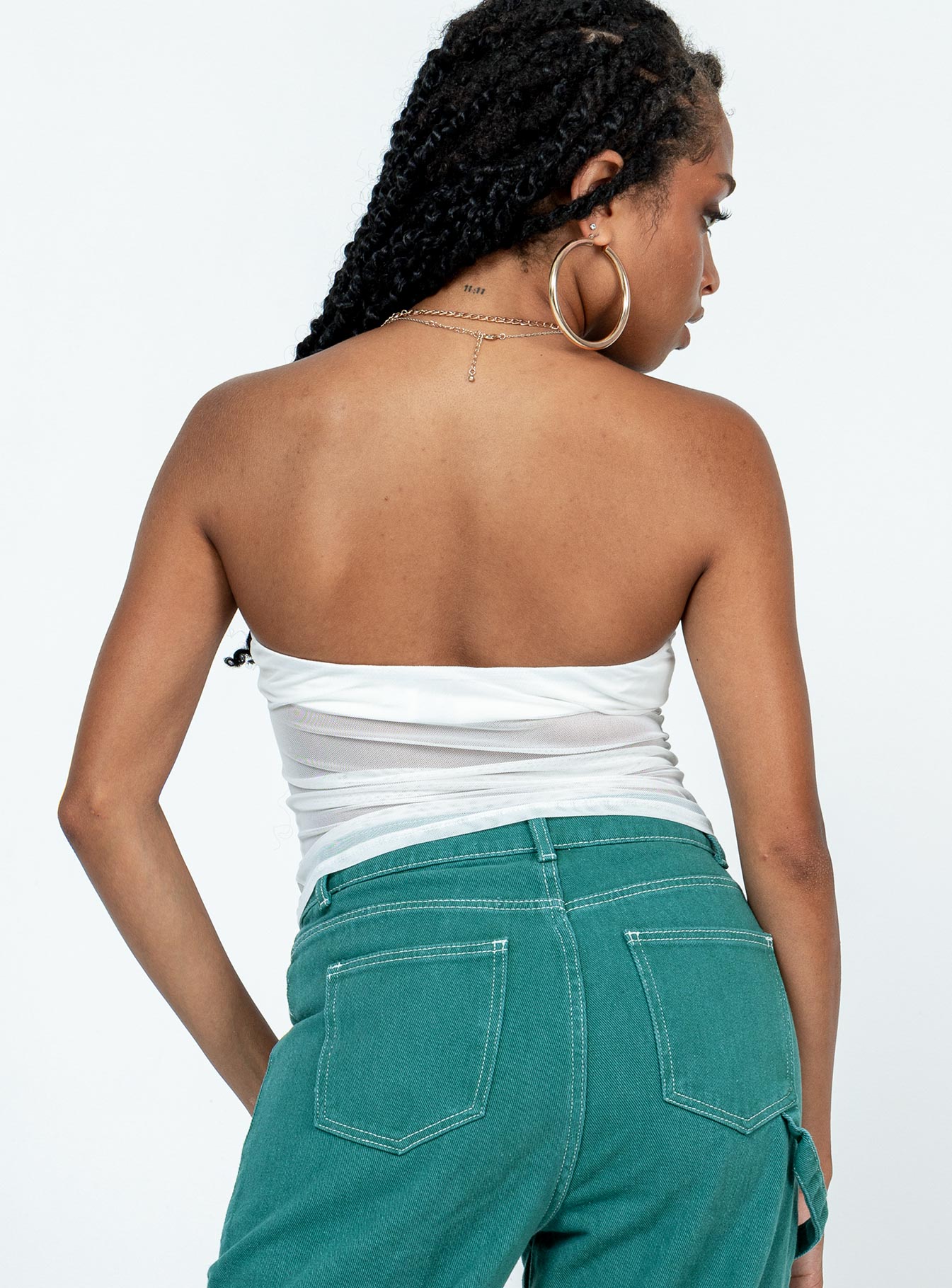 product Princess Polly Sleeveless Sweetheart  Solana Strapless Longline Top White