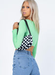 back view of model wearing Princess Polly Ryder Long Sleeve Top Green 