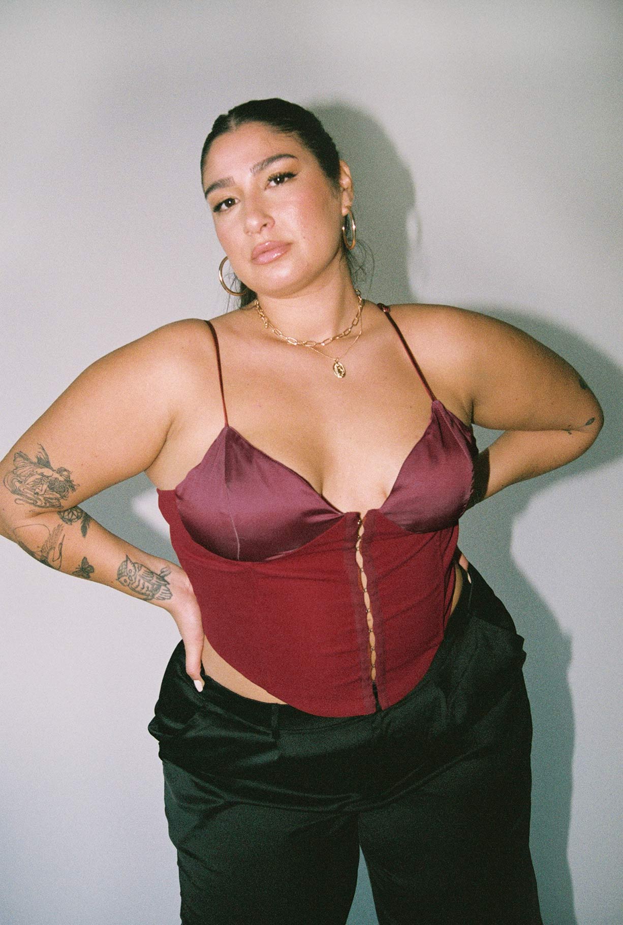 product Princess Polly Sleeveless Scoop Neck  Palisade Corset Top Red Curve