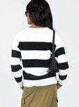 Caird Polo Sweater Black/White Princess Polly  Cropped 