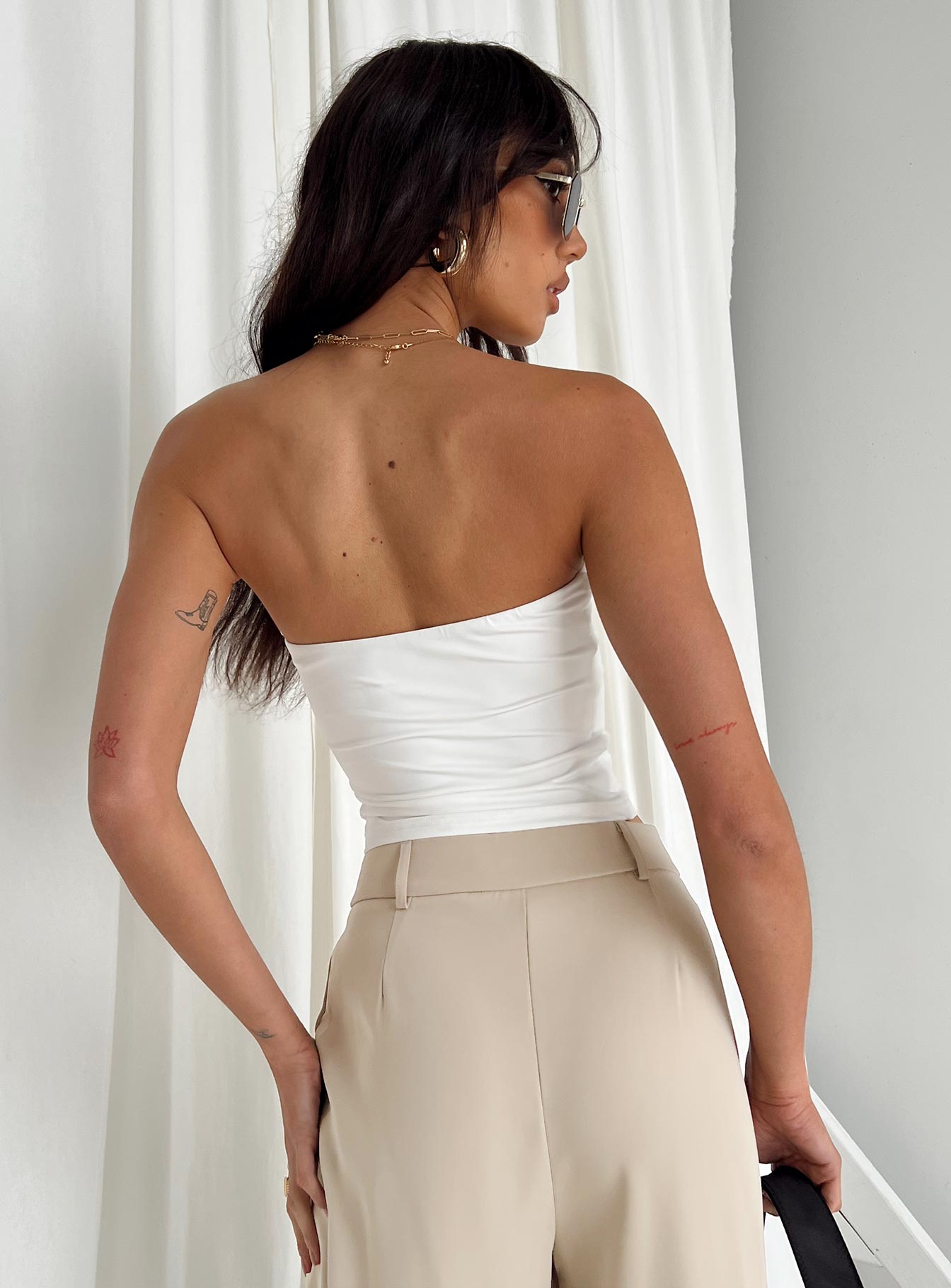 product Princess Polly Sleeveless Asymmetric Neckline  Tomlin Top White