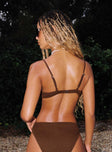 Bikini top Wired cups  Adjustable shoulder straps  Clasp fastening Removable padding Fully lined 