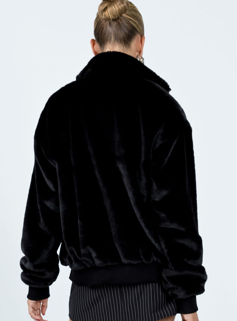 Louis Vuitton Oversized Monogram Teddy Bomber Jacket BLACK. Size 36