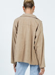 Jacket Corduroy material Classic collar Button fastening at front